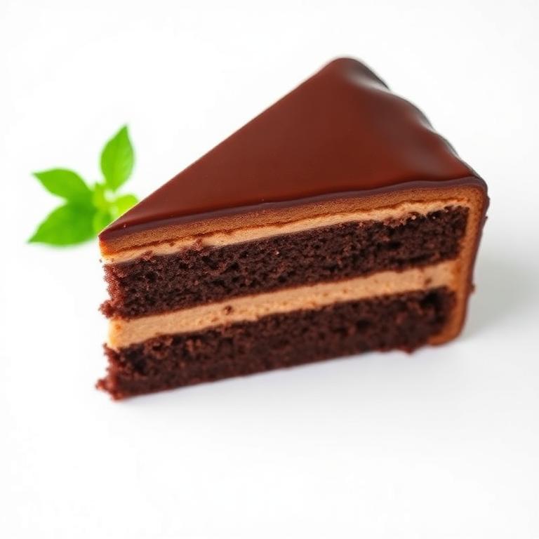Fatia de bolo de chocolate
